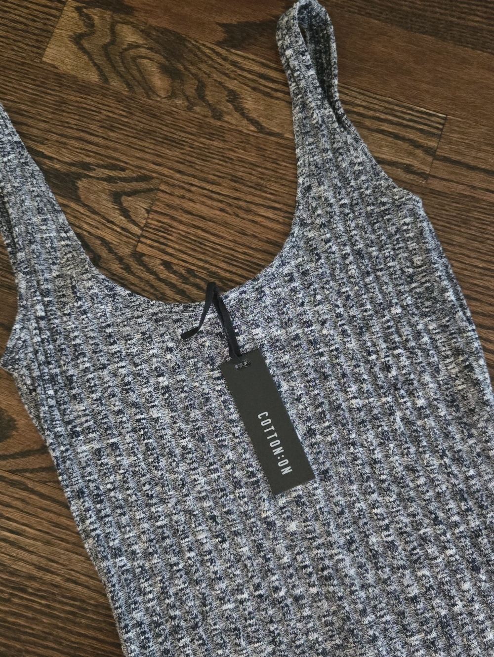 Cotton On Bodycon Midi Dress | Size XS | Grey Ribbed Knit (NWT)
